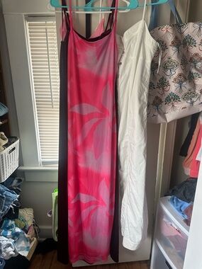 Peppermayo Pink and Magenta Floral Maxi Dress